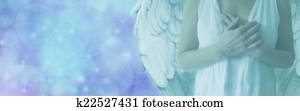 Angel with hands on heart Angel with hands on heart