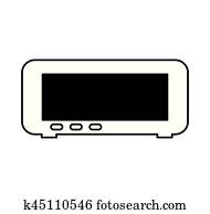 digital radio clock icon digital radio clock icon
