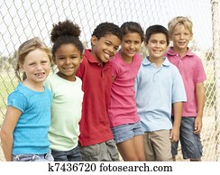 egy csoport gyerek, játék, dísztér