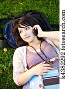 gemischtrassig, schueler, telefon