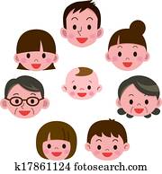 Happy family everyone smile 