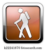 Icon, Button, Pictogram Hiking Icon, Button, Pictogram Hiking