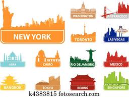 City Skyline Cityscape Vector Clipart | k5675933 | Fotosearch