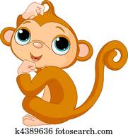 Thinking monkey Thinking monkey