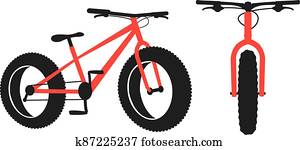 שומן, אופניים, הר, אופניים, ספורט, וקטור