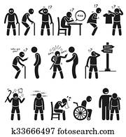 alzheimer, demente mens, oudere, bejaarde