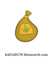 Clipart of cartoon bag of weed k17749342 - Search Clip Art ...