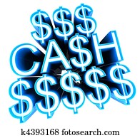 Cash sign winning prizes concept Cash sign winning prizes concept