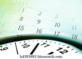 Clock face and calendar Clock face and calendar