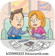 Couple Argue Financial Issue