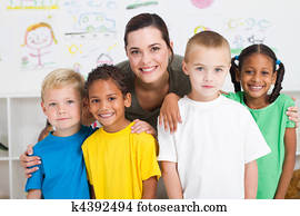 crianças, e, professor