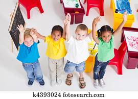 group of preschool children group of preschool children