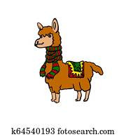 llama with scarf llama with scarf