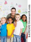 preschool kids and teacher preschool kids and teacher