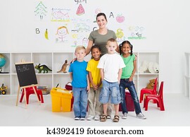 preschool kids and teacher preschool kids and teacher