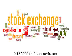 Stock exchange word cloud