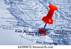 Thumbtack in a  Map with a Selective Focus