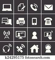 212-2Contact us icons set 212-2Contact us icons set