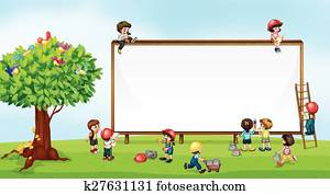 Children and sign Children and sign