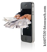 Giving money over smart phone Giving money over smart phone