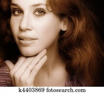 Glamour classic portrait of sensual sexy woman