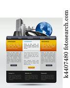 netz- design, modernes, schablone