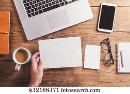 Office desk composition