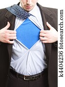 Superman business concept - super hero businessman