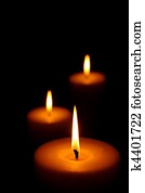 Three Burning candles Three Burning candles