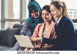 רב תרבותי, לעבוד, קבץ, teamwork.