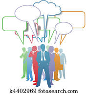 商業界人士, 顏色, 通訊, 演說泡