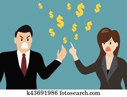 Business people having a quarrel about money
