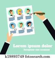 Business stuff selection poster