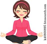 Businesswoman Doing Yoga Businesswoman Doing Yoga