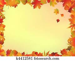 Fall leaves frame Fall leaves frame