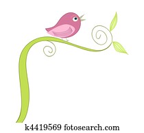 schattig, het zingen vogel