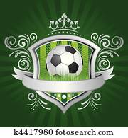 soccer and shield soccer and shield
