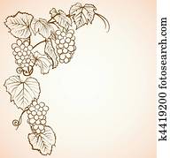 vintage background with grapes vintage background with grapes