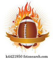 america football with flames america football with flames
