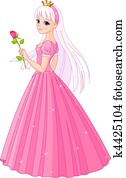 Beautiful princess with rose Beautiful princess with rose