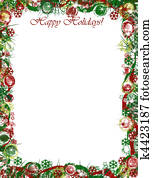 Christmas Border Happy Holidays Christmas Border Happy Holidays