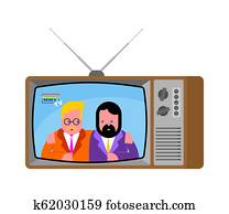 Gay news old television. LGBT TV. Two Guys broadcasting journalist. Homosexual Anchorman in tv studio. Live broadcasting. Gay news old television. LGBT TV. Two Guys broadcasting journalist. Homosexual Anchorman in tv studio. Live broadcasting.