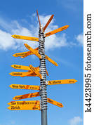 Milestone in the swiss alps