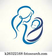 mother and baby outlined symbol mother and baby outlined symbol