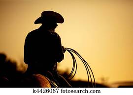 rodeo cowboy silhouette