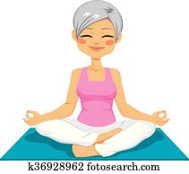 Senior Woman Yoga Senior Woman Yoga