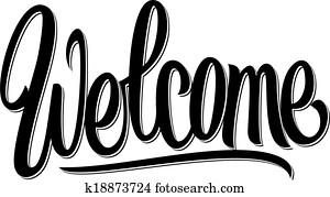 Welcome hand written lettering Welcome hand written lettering