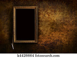 ישן, תפריט, עלה, עם, מלוכלך, פרחוני, רקע