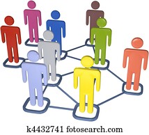 Business people 3D social media network Business people 3D social media network