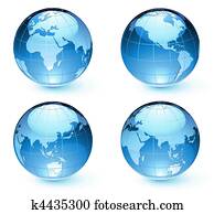 Glossy Earth Map Globes Glossy Earth Map Globes